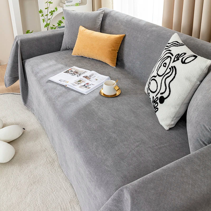 Sofa Blanket with Spandex and Polyester