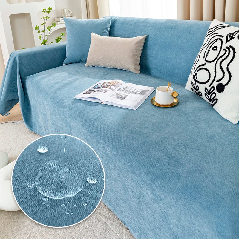 Sofa Blanket with Spandex and Polyester