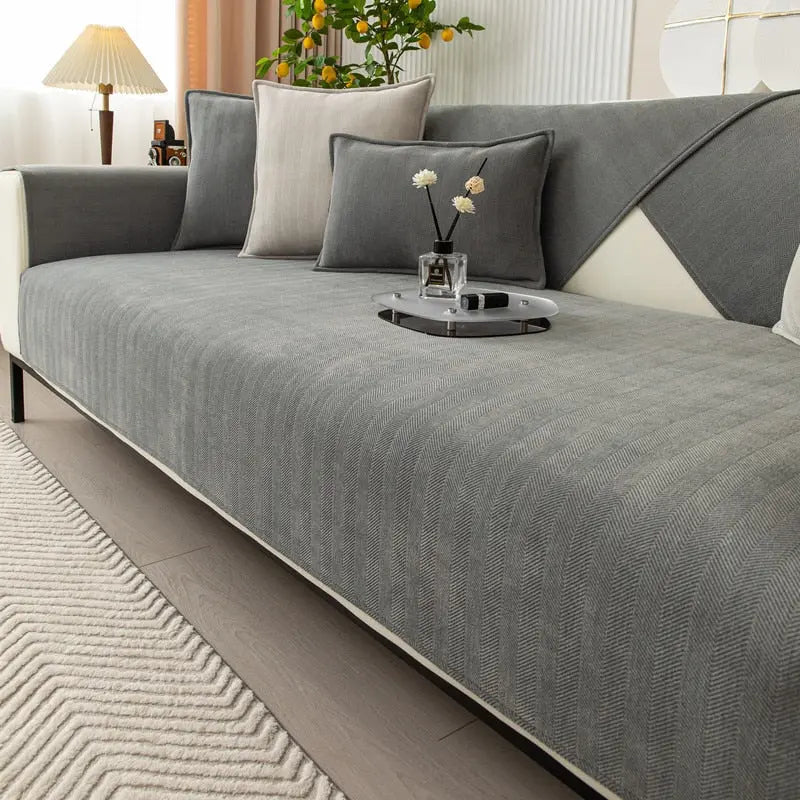 Sofa Cover | Non-Slip Chenille & Machine Washable | Fits 2-3-Seater Sofas