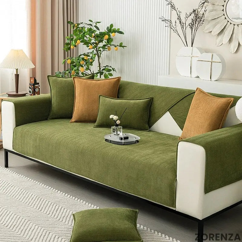 Sofa Slipcover with Non-Slip Underside
