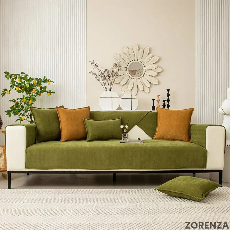 Sofa Slipcover with Non-Slip Underside