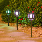 Solar Path Lights | Color-Changing LED & Dusk Sensor | Set of 4