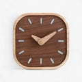 Square Clock | Silent Movement & Wood Finish