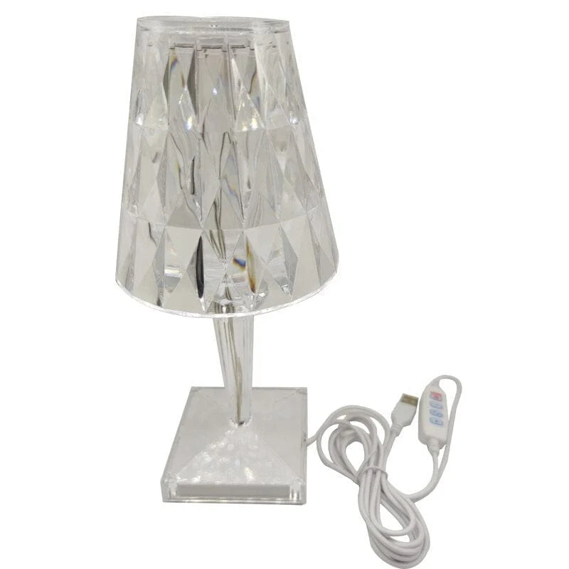 Table Lamp | Diamond Crystal LED & USB Rechargeable