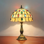 Table Lamp | Tiffany-Inspired Shell Shade & Teardrop Ornaments
