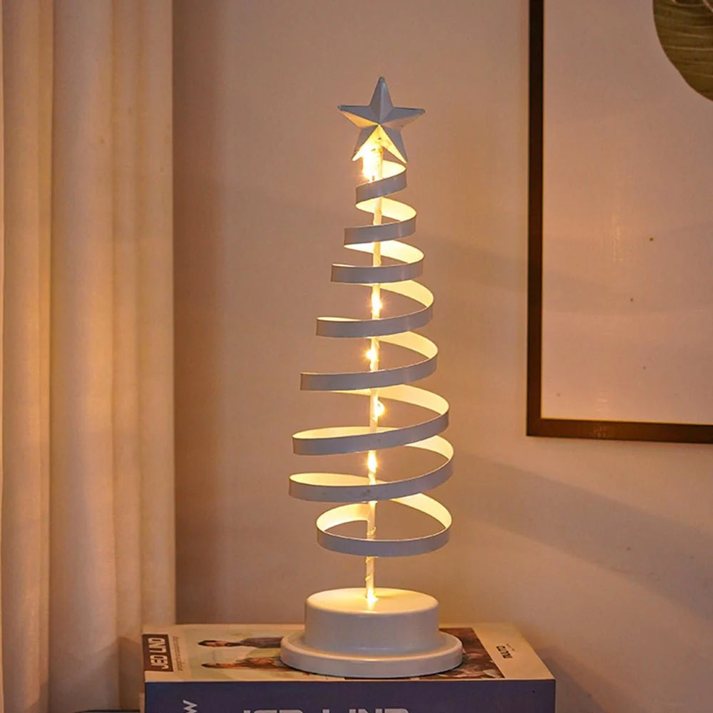 Tabletop Christmas Tree | Spiral Design & Warm White LED | 33 cm