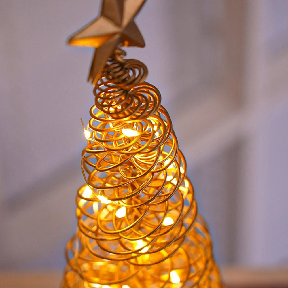 Tabletop Christmas Tree | Spiral Design & Warm White LED | 33 cm