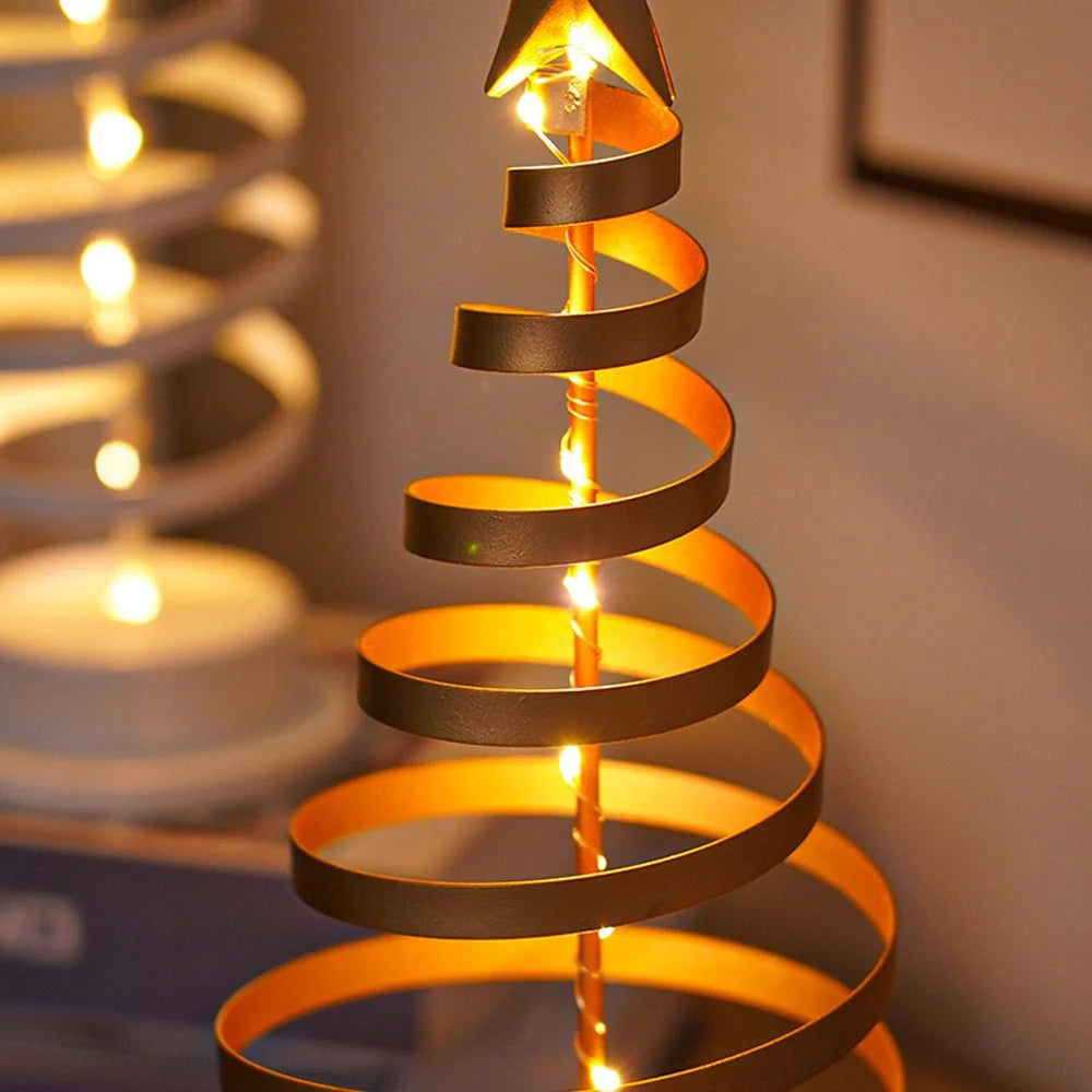 Tabletop Christmas Tree | Spiral Design & Warm White LED | 33 cm
