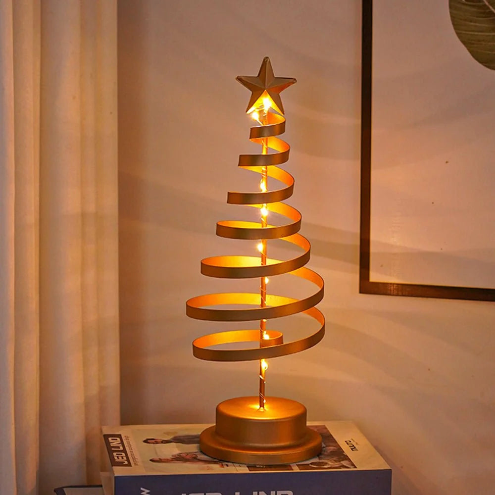 Tabletop Christmas Tree | Spiral Design & Warm White LED | 33 cm