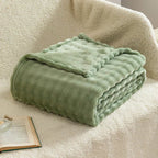 Throw Blanket | 3D Bubble Plush & Breathable Microfiber Fleece | 70 x 100 cm