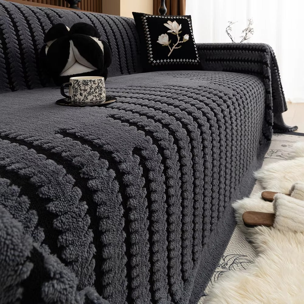 Throw Blanket | Plush Tufted Microfiber & Machine Washable | 130 x 160 cm
