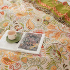 Throw Blanket | Reversible Cotton Gauze & Tasselled Edges