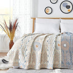 Throw Blanket | Reversible Ultra-Plush Cotton | Machine-Washable