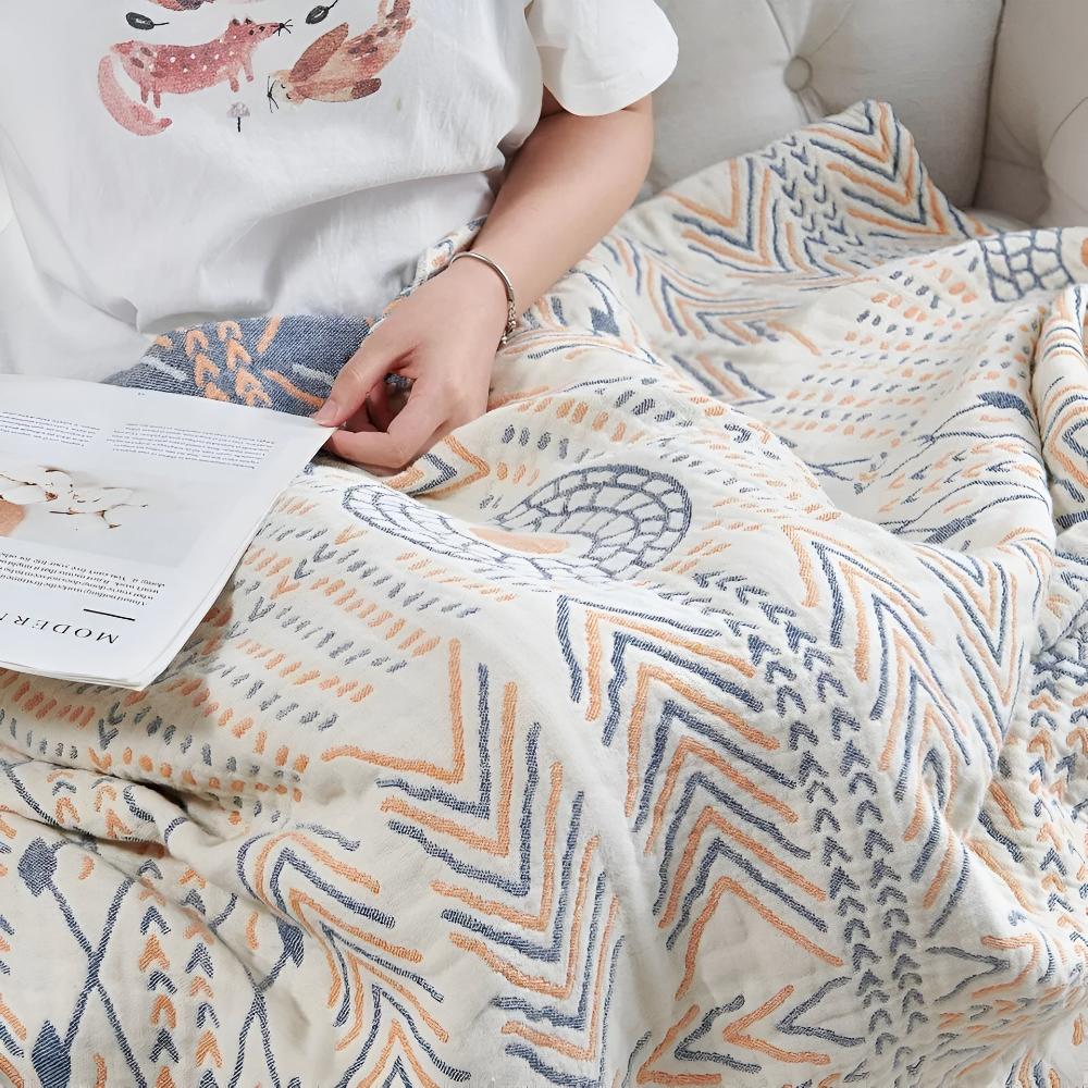 Throw Blanket | Reversible Ultra-Plush Cotton | Machine-Washable