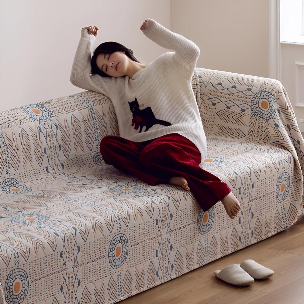 Throw Blanket | Reversible Ultra-Plush Cotton | Machine-Washable