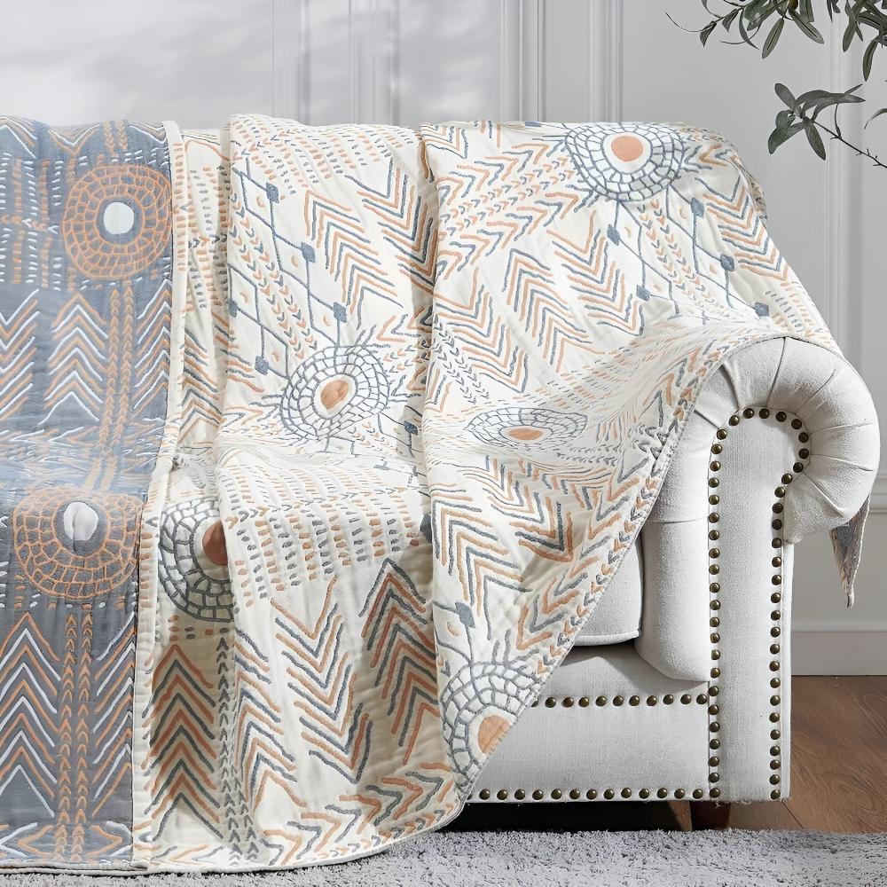 Throw Blanket | Reversible Ultra-Plush Cotton | Machine-Washable