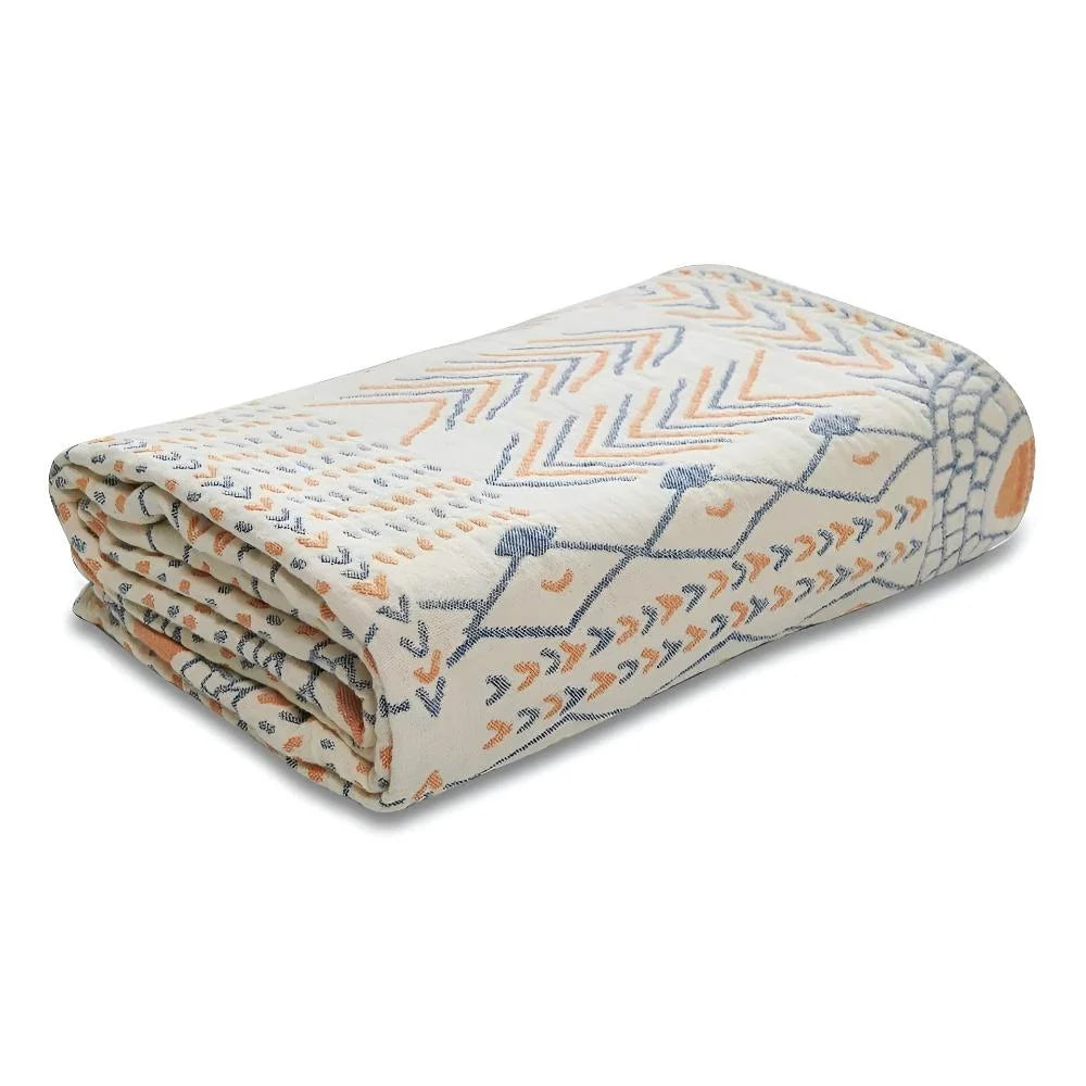 Throw Blanket | Reversible Ultra-Plush Cotton | Machine-Washable
