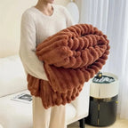 Throw Blanket | Ribbed Plush & Breathable | 60 x 80 in