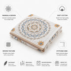 Throw Blanket with Mandala Pattern