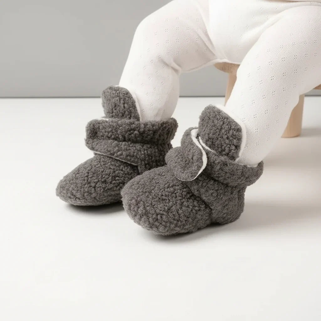 Toddler House Socks | Plush & Non-Slip With Adjustable Ankle Strap | Sizes 18–22