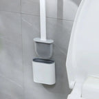 Toilet Brush | Flexible Silicone & Antibacterial | Wall Mount Included