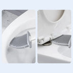 Toilet Brush | Flexible Silicone & Antibacterial | Wall Mount Included
