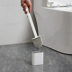 Toilet Brush | Flexible Silicone & Antibacterial | Wall Mount Included