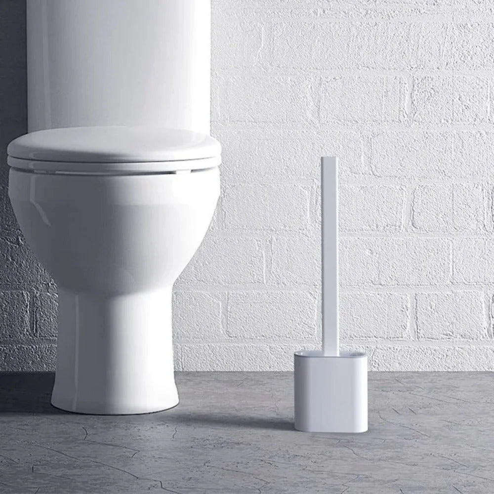 Toilet Brush | Flexible Silicone & Antibacterial | Wall Mount Included