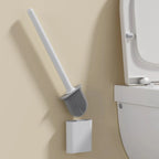 Toilet Brush | Flexible Silicone & Antibacterial | Wall Mount Included