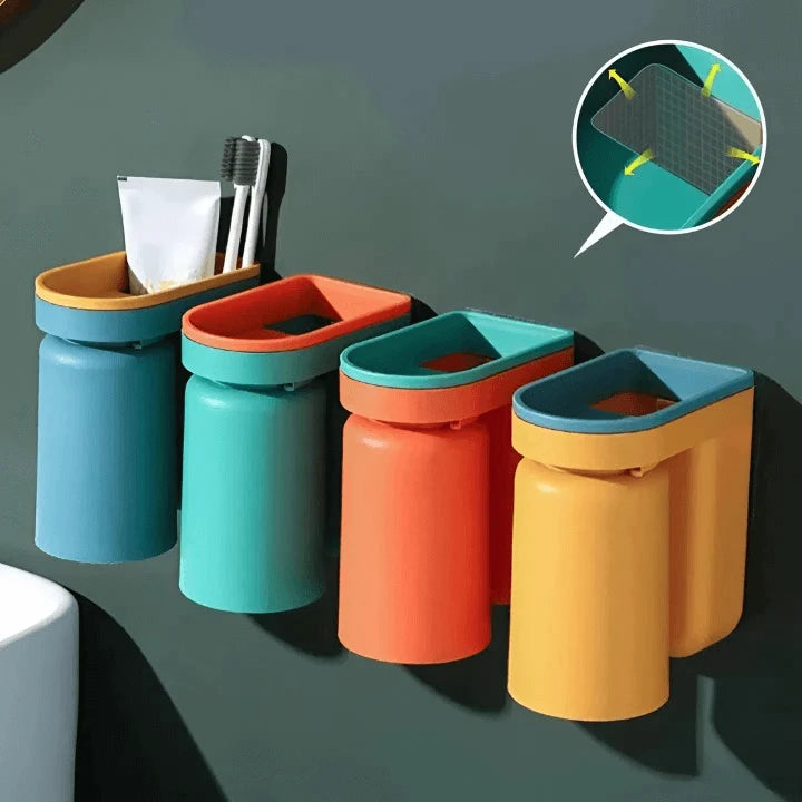 Toothbrush Wall Holder | Self-Adhesive 3M & Removable Cup