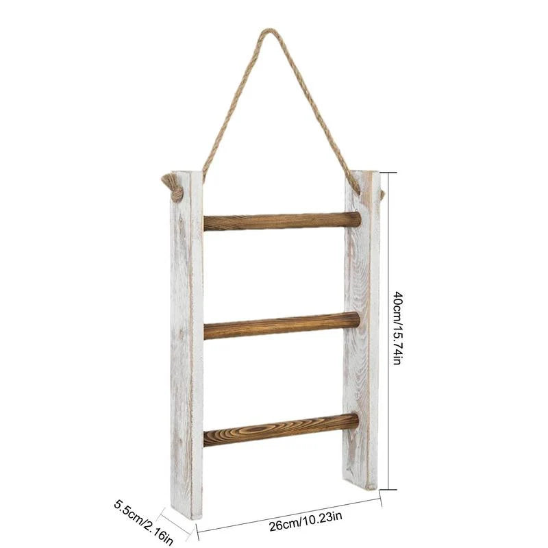 Towel Rack | Wall-Mounted Vintage Wood