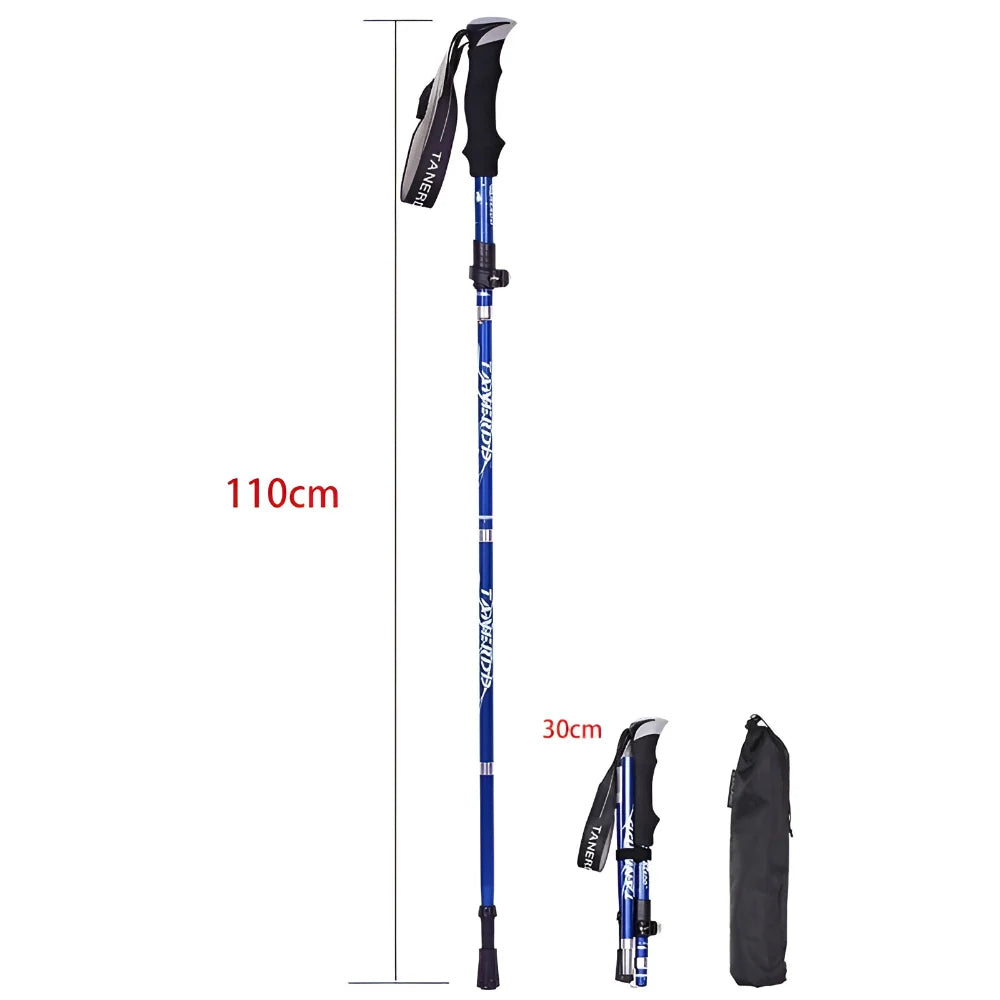 Trekking Pole | Foldable Telescopic 7075 Aluminum & EVA Grip | Two Sizes