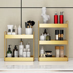 Vanity Organizer | Gold-Coated Metal & Double-Layer