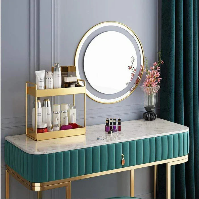 Vanity Organizer | Gold-Coated Metal & Double-Layer