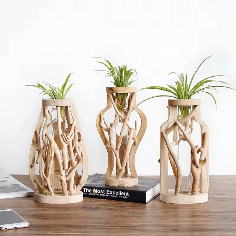 Vase | Branch-Inspired Bamboo & Wood