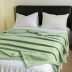 Velvet Throw Blanket | Thick Waffle Jacquard & Chemical-Free