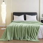 Velvet Throw Blanket | Thick Waffle Jacquard & Chemical-Free