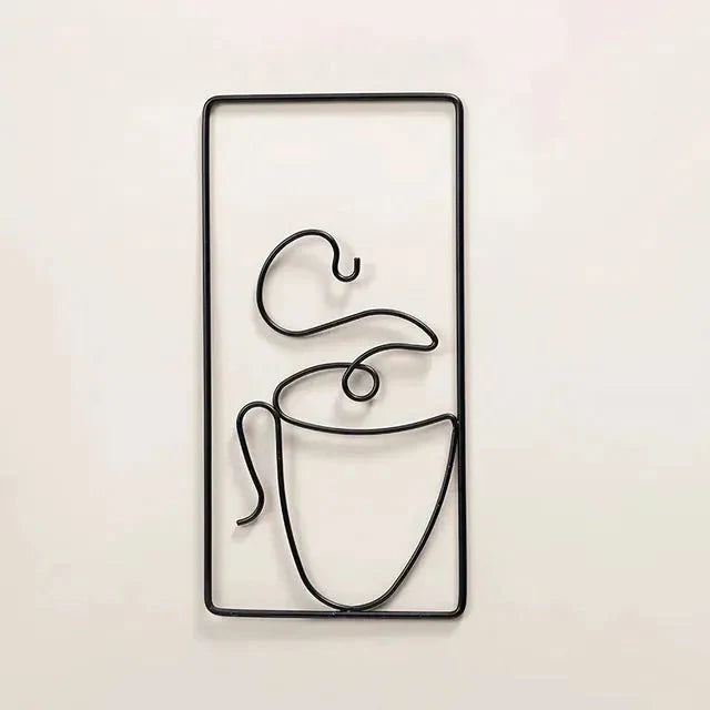 Wall Art | Playful Coffee Cup Design | Indoor & Outdoor