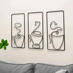 Wall Art | Playful Coffee Cup Design | Indoor & Outdoor