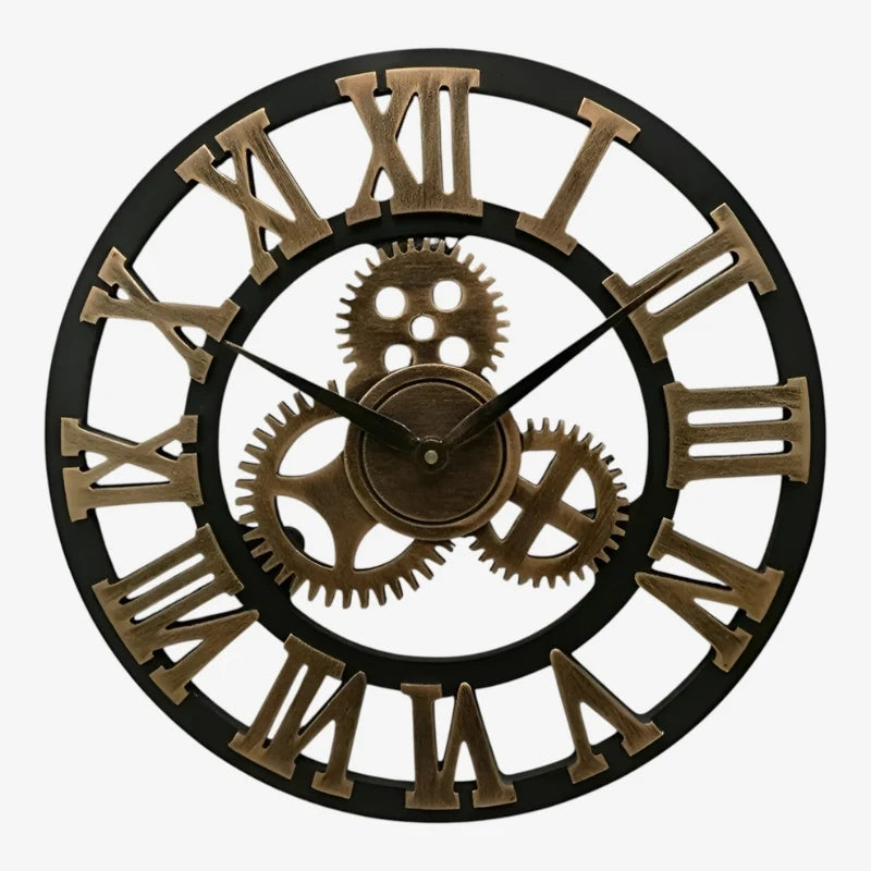Wall Clock | Gear-Inspired Digital Display Bamboo & Wood | 30 & 40 cm