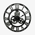 Wall Clock | Gear-Inspired Digital Display Bamboo & Wood | 30 & 40 cm
