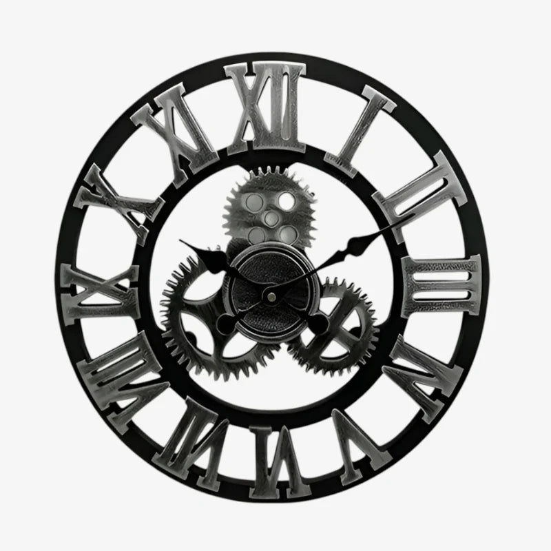 Wall Clock | Gear-Inspired Digital Display Bamboo & Wood | 30 & 40 cm