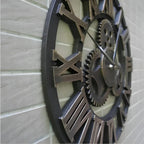 Wall Clock | Gear-Inspired Digital Display Bamboo & Wood | 30 & 40 cm