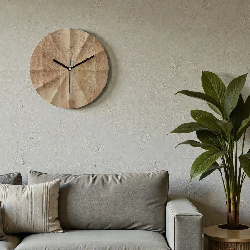 Wall Clock | Silent Movement & Wood Frame