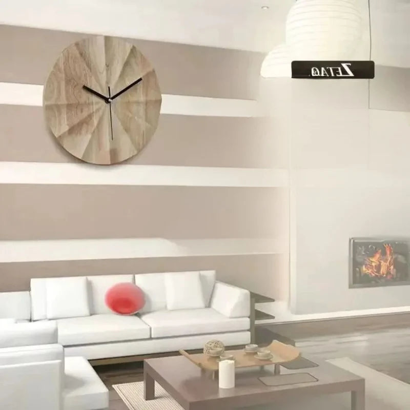 Wall Clock | Silent Movement & Wood Frame