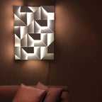 Wall Lamp | 3D Acrylic & Metal | Integrated 3-Color LED