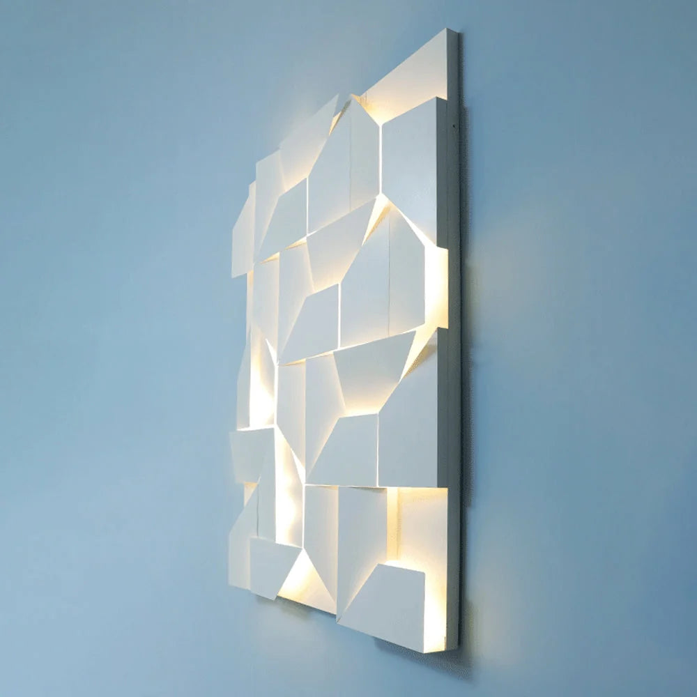 Wall Lamp | 3D Acrylic & Metal | Integrated 3-Color LED