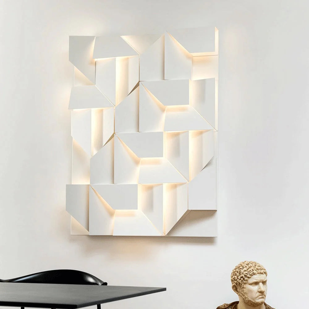 Wall Lamp | 3D Acrylic & Metal | Integrated 3-Color LED