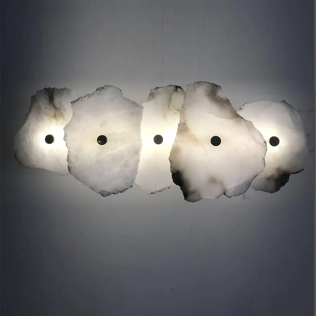Wall Lamp | Alabaster Flower Shade & Warm LED | 1–9 Heads