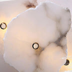 Wall Lamp | Alabaster Flower Shade & Warm LED | 1–9 Heads